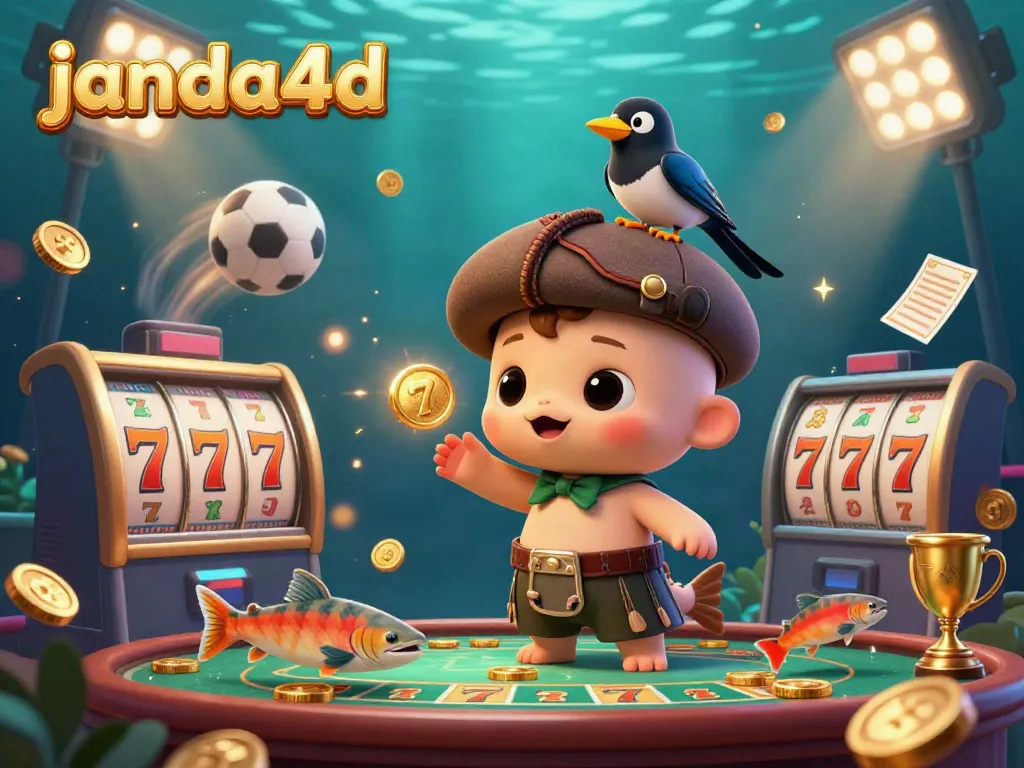 Mainkan slot di janda4d dengan karakter imut Nessie dan elemen kasino yang ceria.
