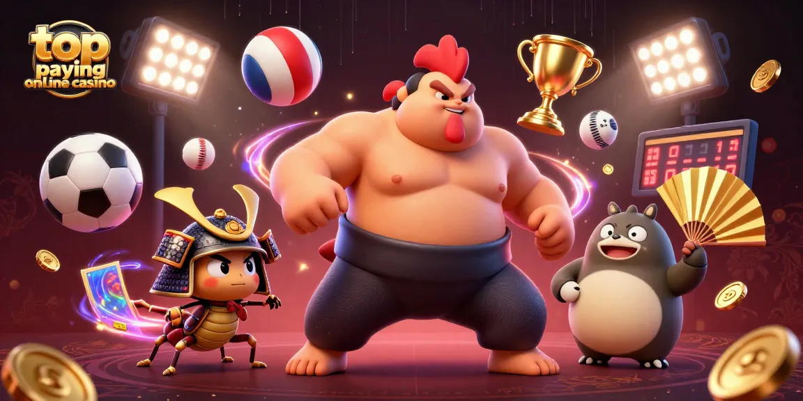 Experience fast winnings at top paying online casino with a powerful sumo wrestler, samurai cricket, and tanuki announcer.