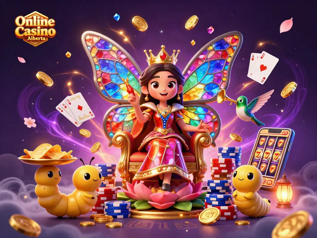 Engage in thrilling gameplay at Online Casino Alberta with vibrant 3D characters and dynamic casino elements.