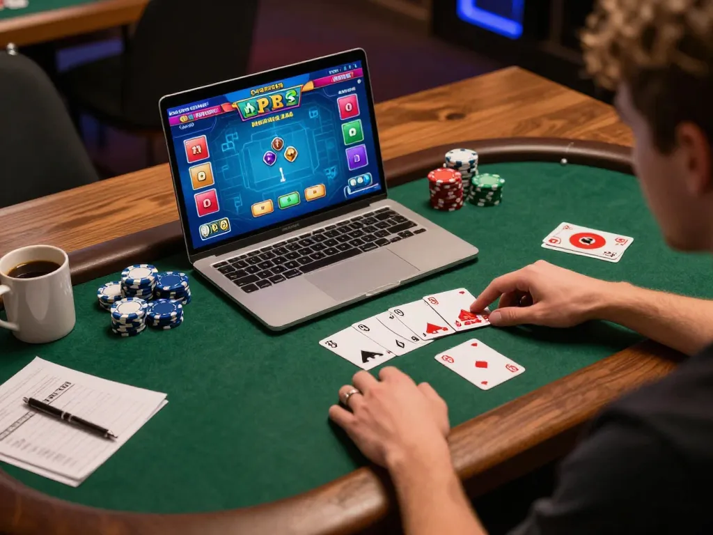 Pursuing winning strategies in the dh88 online poker game with strategic notes and cards displayed