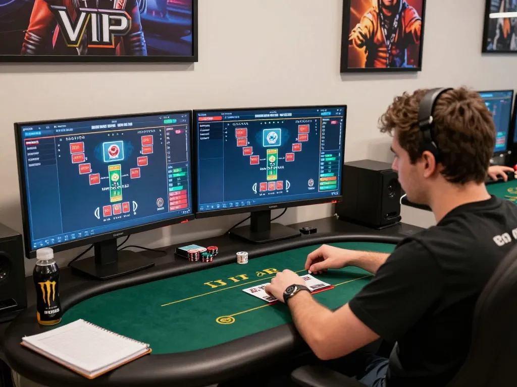 Strategic gaming moment on 789F poker app with a player analyzing hands and betting options.