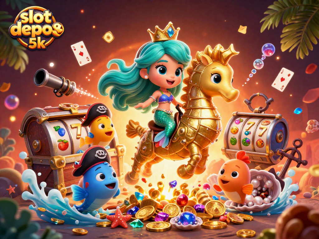 Experience excitement at slot depo 5k with our vibrant 3D casino animation featuring colorful characters.