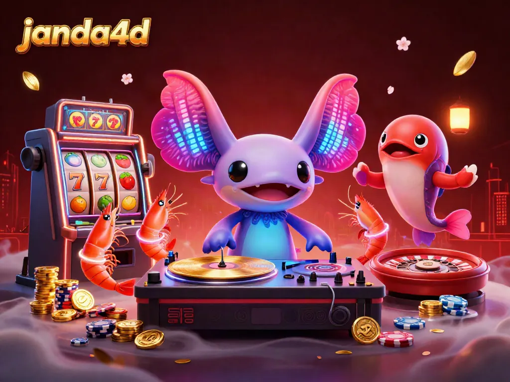 Janda4d menghadirkan slot online yang menggoda dengan DJ axolotl neon dan suasana kasino yang memikat