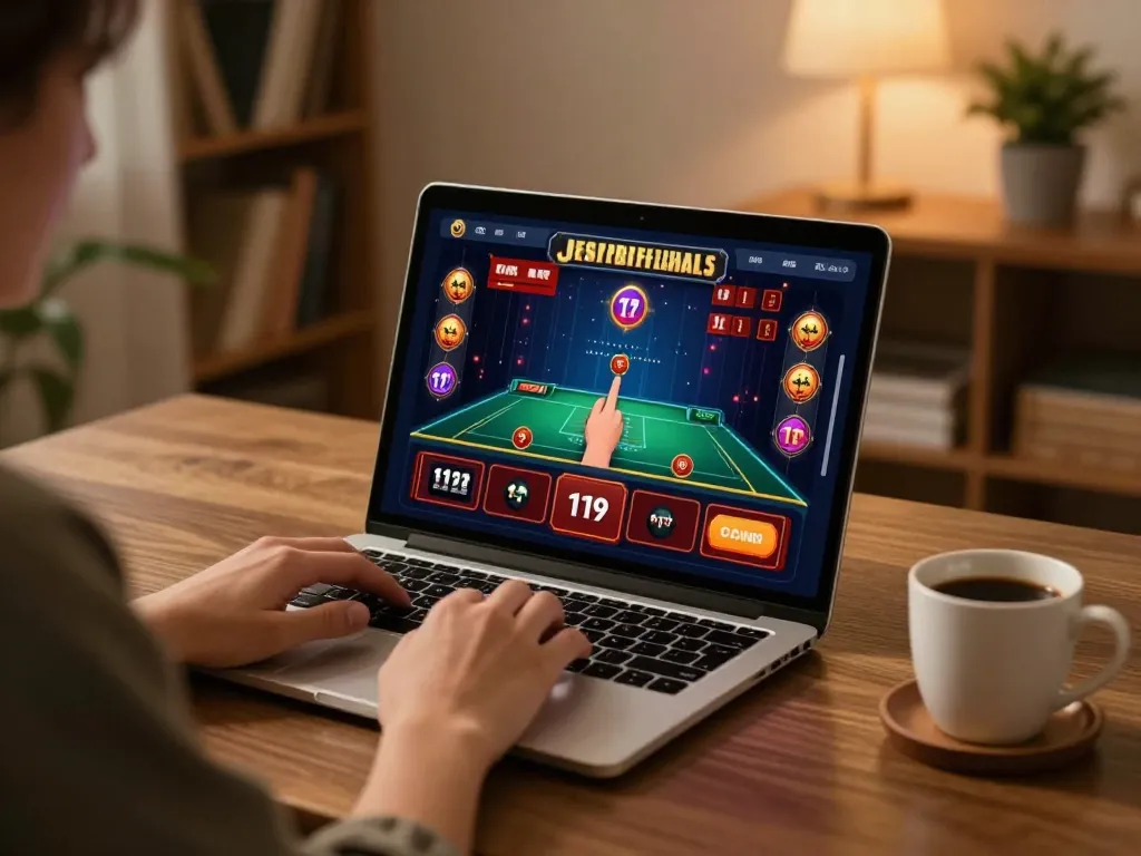 Engaged player at https://sc88.casino/ preparing to bet on online casino games in a cozy setting.