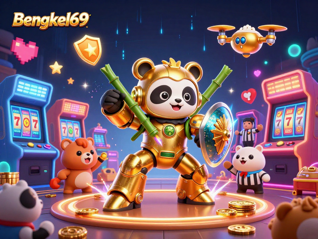Engage with the thrilling world of Bengkel69 through this vibrant casino illustration.