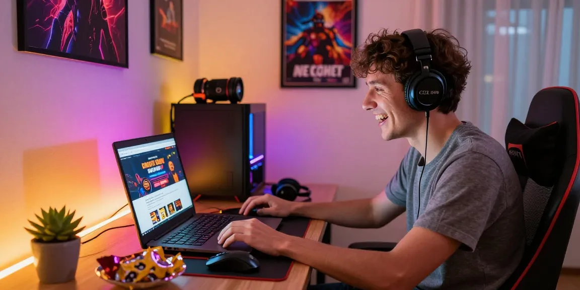 Engaged player exploring credit card casinos at https://being-there.org.uk in a cozy gaming setup.