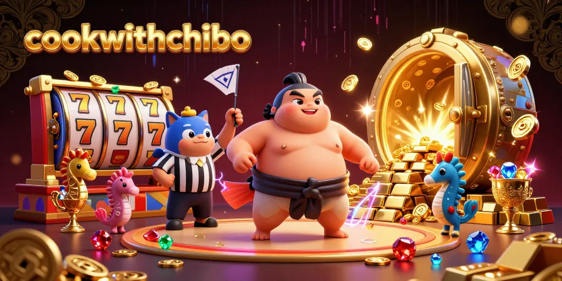 Cookwithchibo promotes winning strategies in an exciting 3D gambling illustration.
