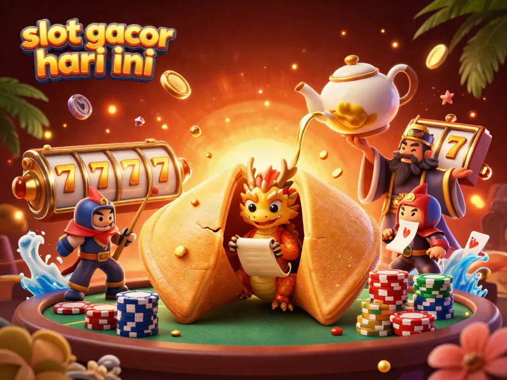 Menghadirkan slot gacor hari ini dengan ilustrasi slot berwarna-warni dan karakter menarik, menciptakan pengalaman kasino yang memikat.