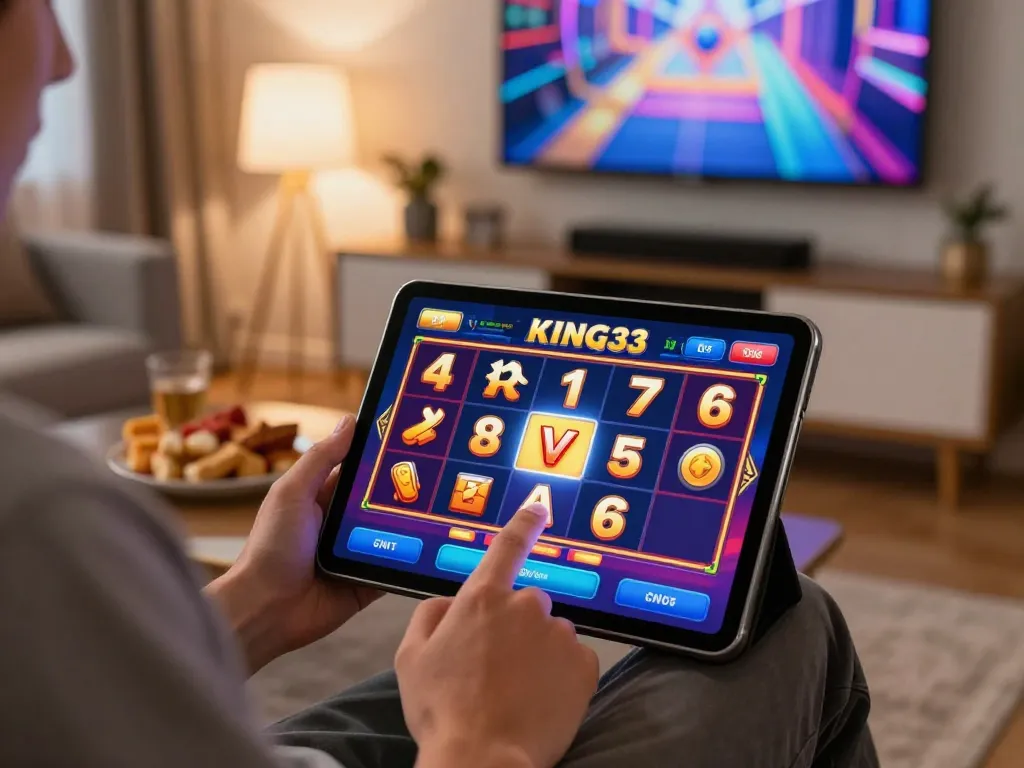 Engaging in thrilling online slot gameplay at king33, showcasing vibrant graphics and interactive interface.