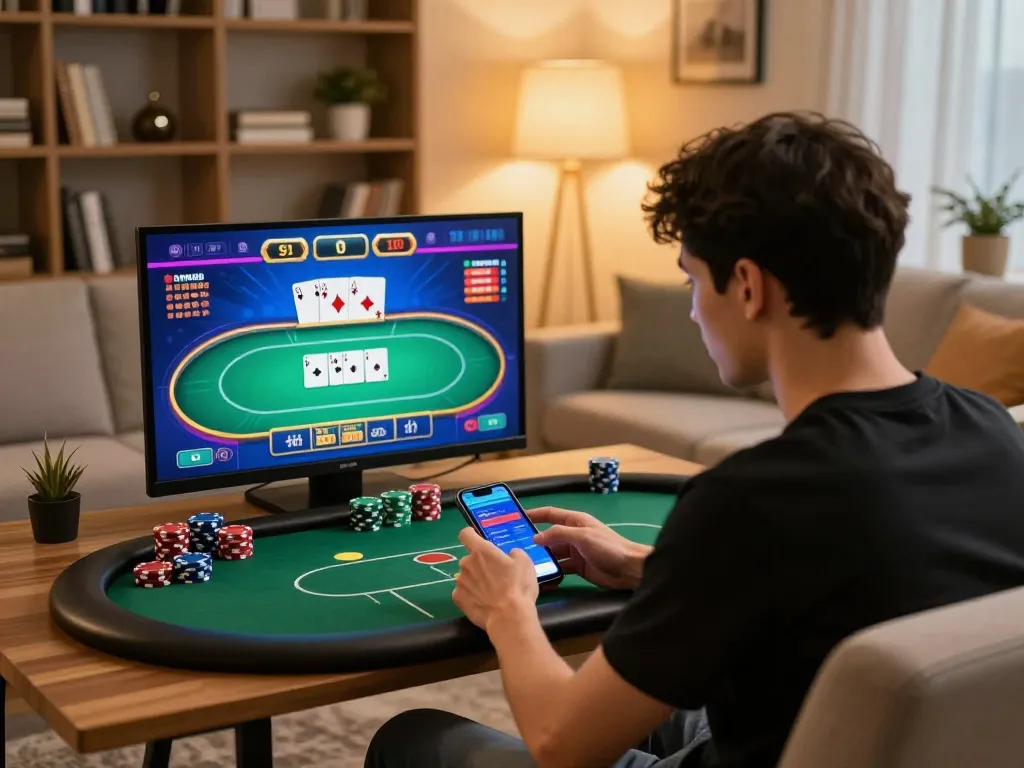 Online gaming at SC88VN brings thrilling poker action to life in a cozy home setting.