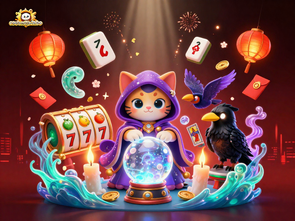 Cookwithchibo menghadirkan ilustrasi kasino online dengan slot, keberuntungan dan keajaiban.