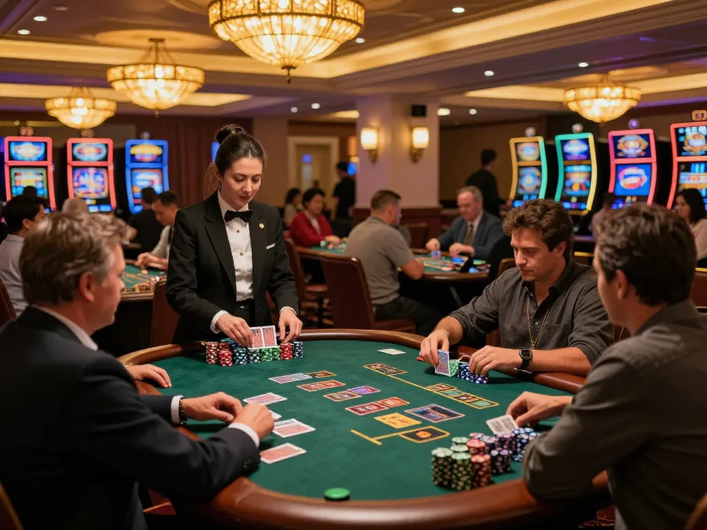 Players engaging at blackjack tables in a luxury setting at nhà cái uy tín 88aa casino.