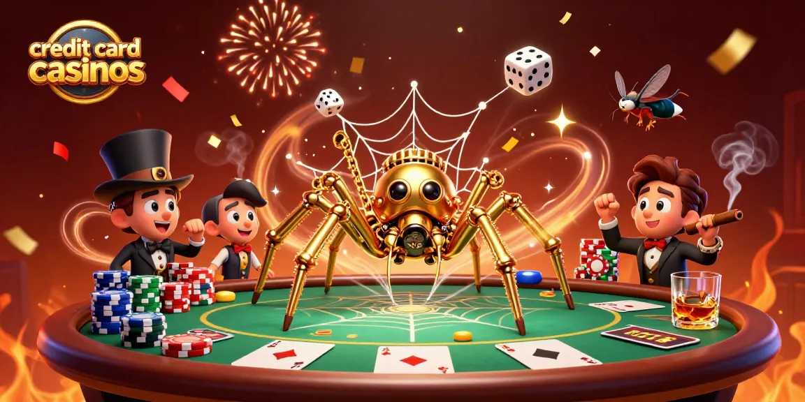 Experience thrilling gameplay at credit card casinos with steampunk elements and vibrant casino graphics.