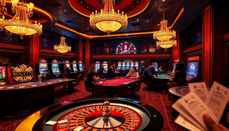 Players enjoying thrilling games at Jun88 casino, featuring roulette and slot machines.