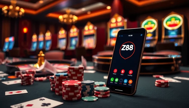 Experience thrilling gameplay with the hz88 app in a luxurious casino setting