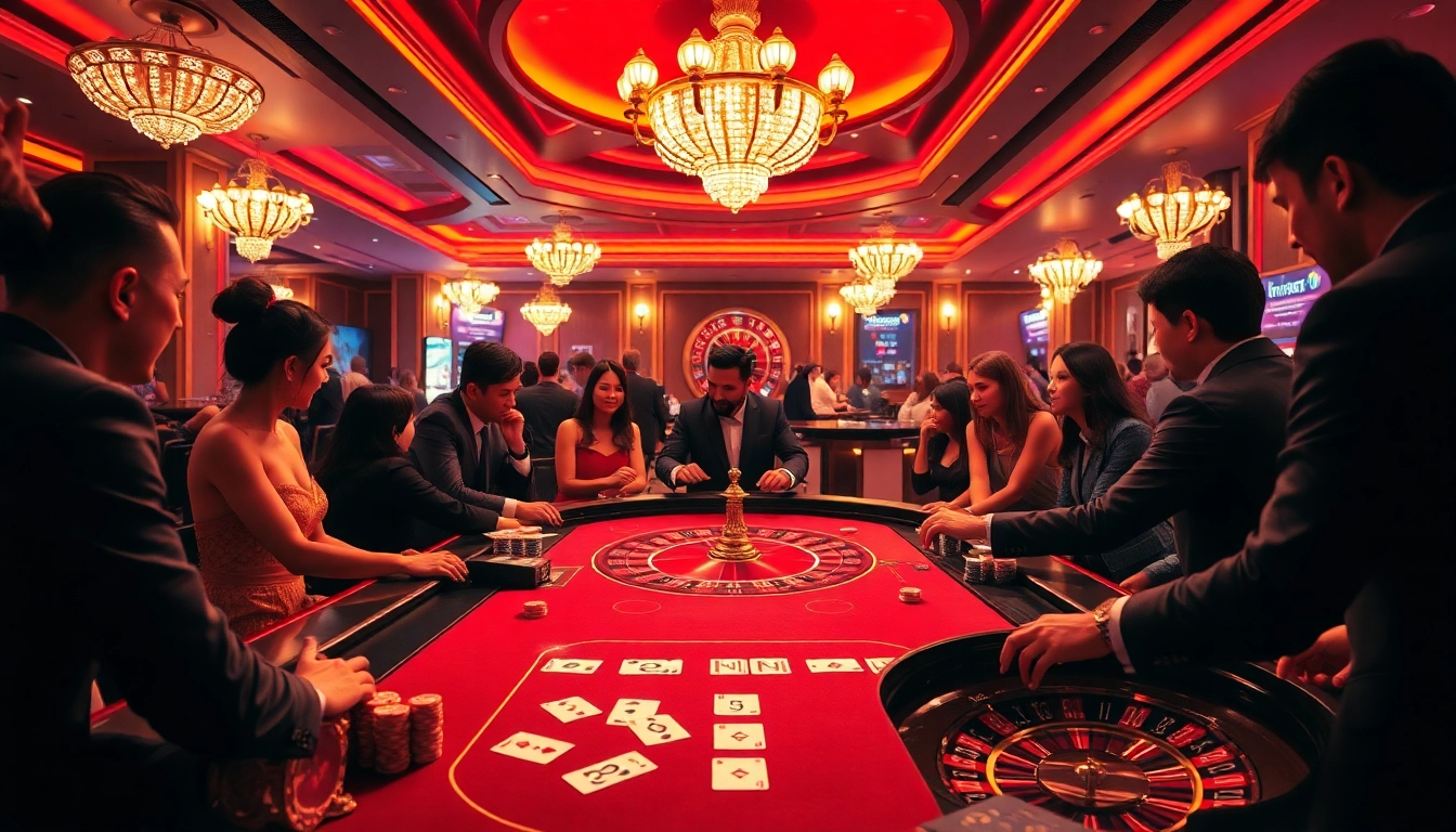 Experience the thrill of B52club with engaged players around a vibrant gaming table.