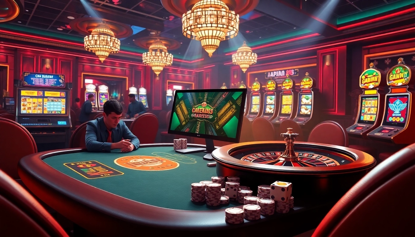 Players engaging at a high-stakes poker table with apiraja88 branding, capturing the thrill of online gambling.