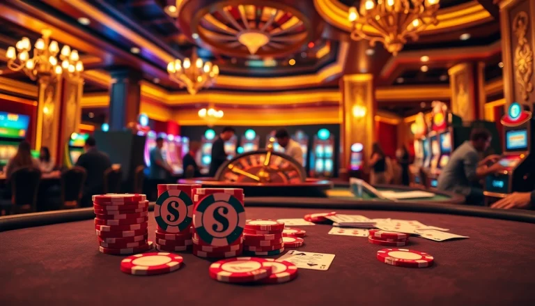 Experience the thrill of gambling at the elegant s8 casino table with vibrant poker chips.