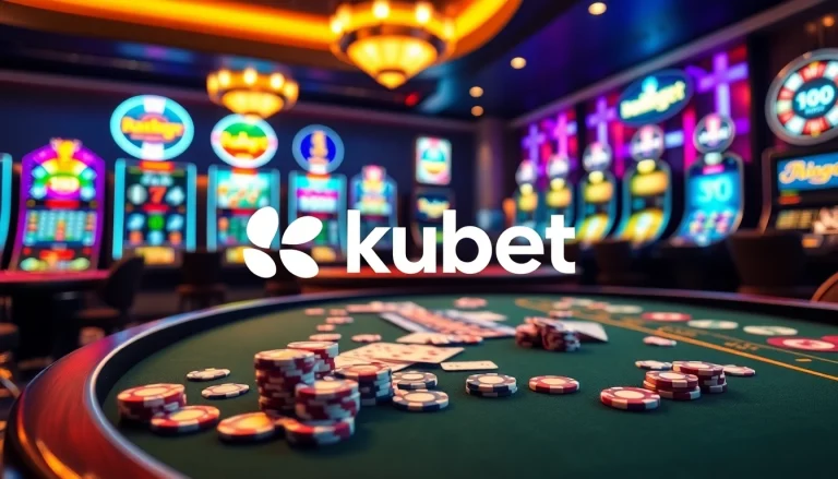 Experience the excitement of kubet with vibrant casino scenes and thrilling gameplay elements.