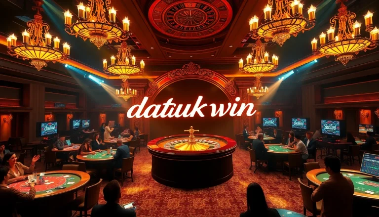 Rasakan sensasi Datuk Win di kasino mewah dengan meja permainan yang berwarna-warni dan rolet.