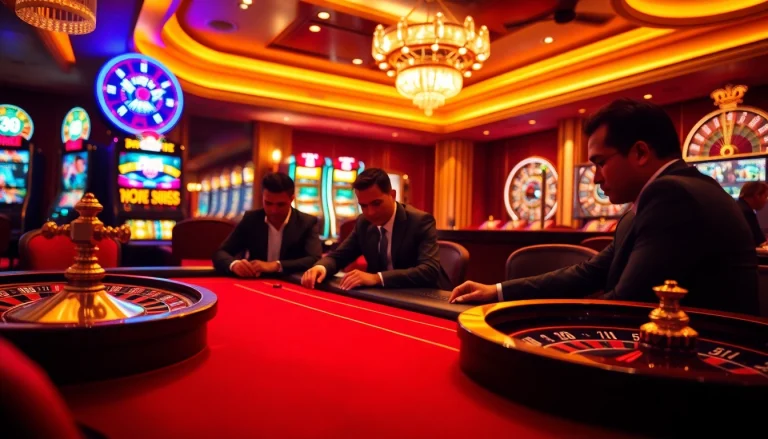 Intense poker action at a luxurious table representing gambling strategies from https://go99.uk.net/.