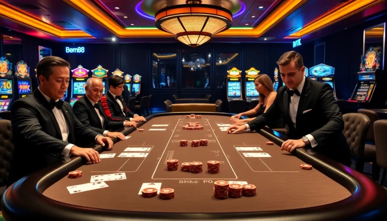 Bem88 offers an exciting poker experience with professional croupiers and luxurious casino ambiance.