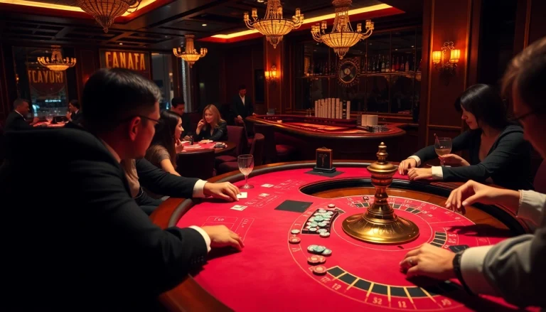 Pahala4d players engaged at an elegant casino table, showcasing excitement and luxury in gambling.