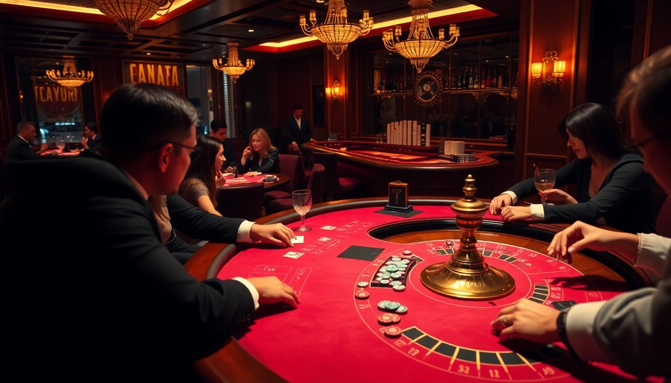 Pahala4d players engaged at an elegant casino table, showcasing excitement and luxury in gambling.
