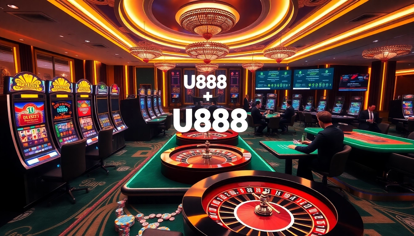 Experience thrilling gameplay at U888 with vibrant slot machines and authentic casino ambiance.