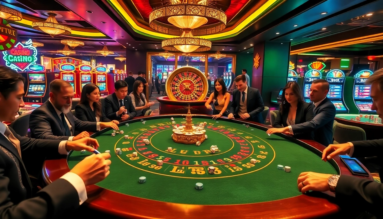 Excited players engaging at the LV88 casino table with chips and dice.