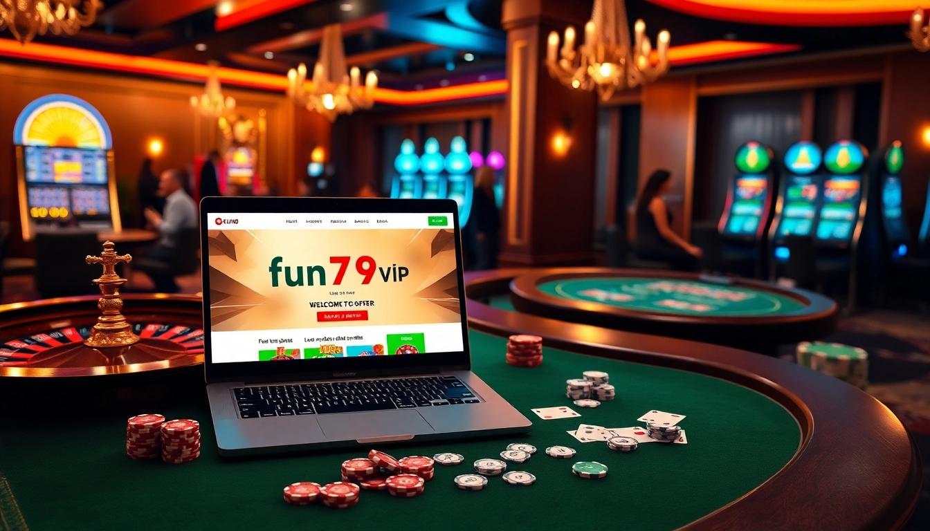 Experience the thrill of online betting at https://fun79vip.com/ with vibrant casino visuals and engaging gaming elements.