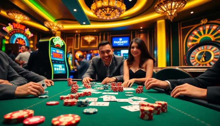 S8 nhà cái offers thrilling casino action with poker tables and vibrant slot machines.